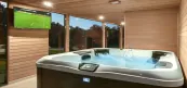 Hot tub in sauna Hot tub in sauna