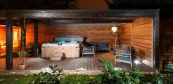 Outdoor sauna with jacuzzi Outdoor sauna with jacuzzi