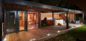 Outdoor hot tub with sauna Outdoor hot tub with sauna
