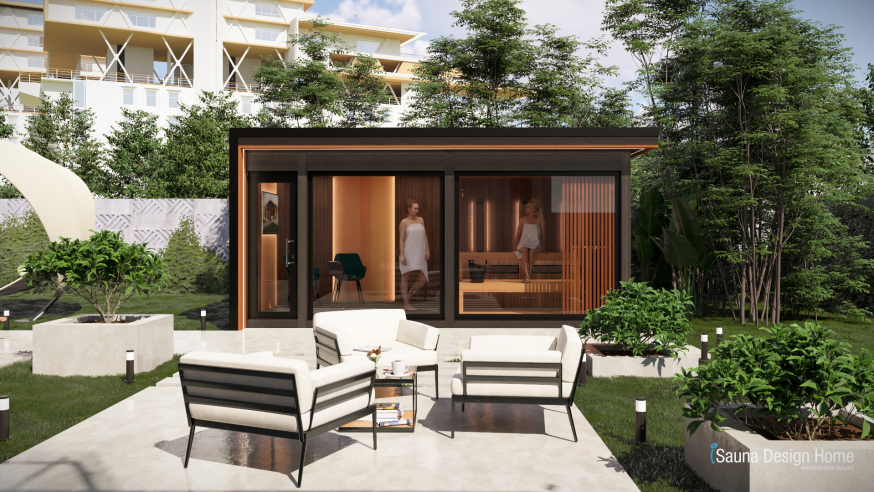exclusive modern sauna and wellness house