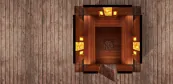 Combined sauna with canopy Combined sauna with canopy