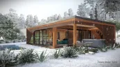 Production of an outdoor private sauna house Production of an outdoor private sauna house