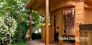 Outdoor sauna with Himalayan salt Outdoor sauna with Himalayan salt