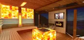 Combined sauna with Himalayan salt Combined sauna with Himalayan salt