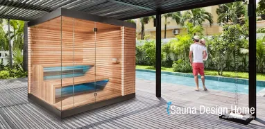 Garden sauna in minimal style Garden sauna in minimal style