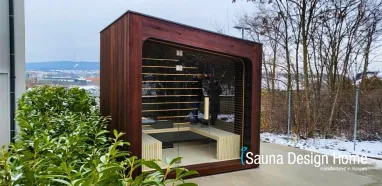 Construction of outdoor design saunas Construction of outdoor design saunas
