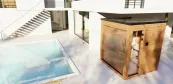 Outdoor sauna with pool Outdoor sauna with pool