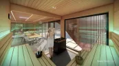 Unique Finnish sauna with steam Unique Finnish sauna with steam