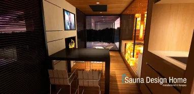 Outdoor sauna with relax area Outdoor sauna with relax area