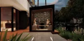 Modern outdoor sauna construction Modern outdoor sauna construction