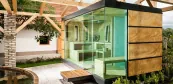 Combined sauna house in minimal style Combined sauna house in minimal style